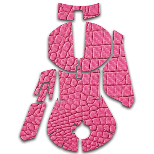 MightySkins Carbonfaser-Hülle, kompatibel mit SteelSeries Rival 5 Gaming-Maus, Pink Gator-Skin, schützende, langlebige strukturierte Kohlefaser-Oberfläche, einfach anzubringen und zu ändern Bild 1