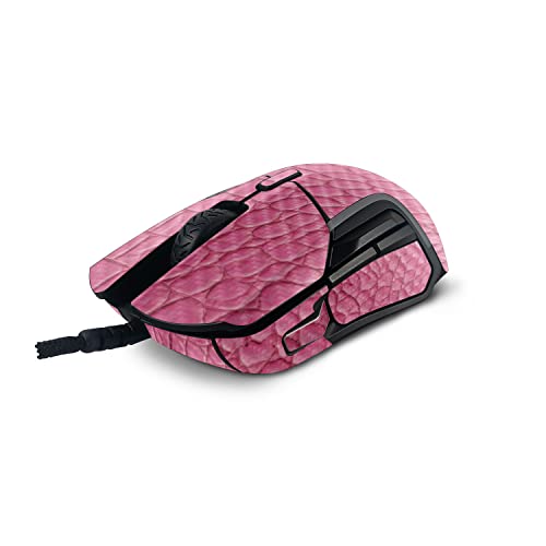 MightySkins Carbonfaser-Hülle, kompatibel mit SteelSeries Rival 5 Gaming-Maus, Pink Gator-Skin, schützende, langlebige strukturierte Kohlefaser-Oberfläche, einfach anzubringen und zu ändern Bild 2