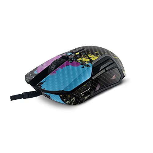 MightySkins Carbonfaser-Hülle, kompatibel mit SteelSeries Rival 5 Gaming-Maus, Spritzer, schützende, langlebige strukturierte Kohlefaser-Oberfläche, einfach anzubringen und zu ändern, hergestellt in Bild 2