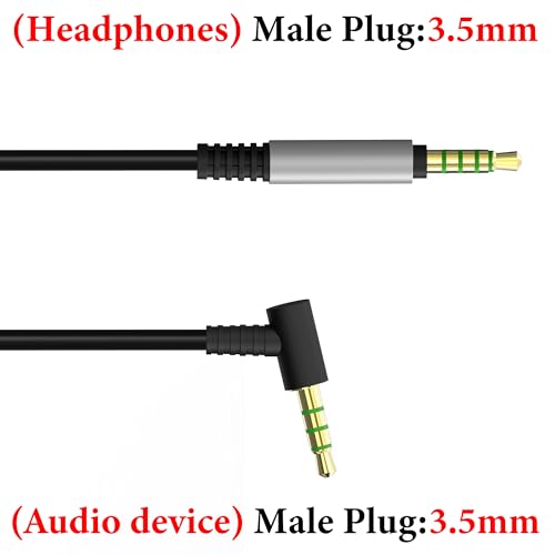 GEEKRIA QuickFit Audiokabel, kompatibel mit Logitech G Pro, G Pro X, G433, G233 Gaming Headset Kabel, 3,5 mm 5-poliges AUX-Ersatzkabel (1,2 m) Bild 3