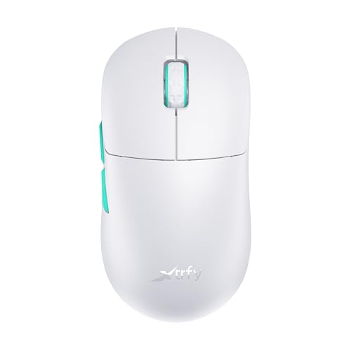 Xtrfy M8 Wireless, Kabellose Ultraleichte Gaming-Maus, Optimiert für esports, 2,4 GHz Funk, Extrem Niedrige Front für Präzision, Wiederaufladbar, Weiß Bild 1
