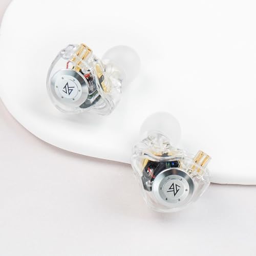keephifi KZ EDX Pro In Ear Monitor Kopfhörer kabelgebunden KZ IEM Ohrhörer Dual DD HiFi Stereo Sound Bühne Ohrhörer Wired Gaming Earbuds für Musiker Sänger Audiophile (Weiß, Kein Mikro) Bild 2