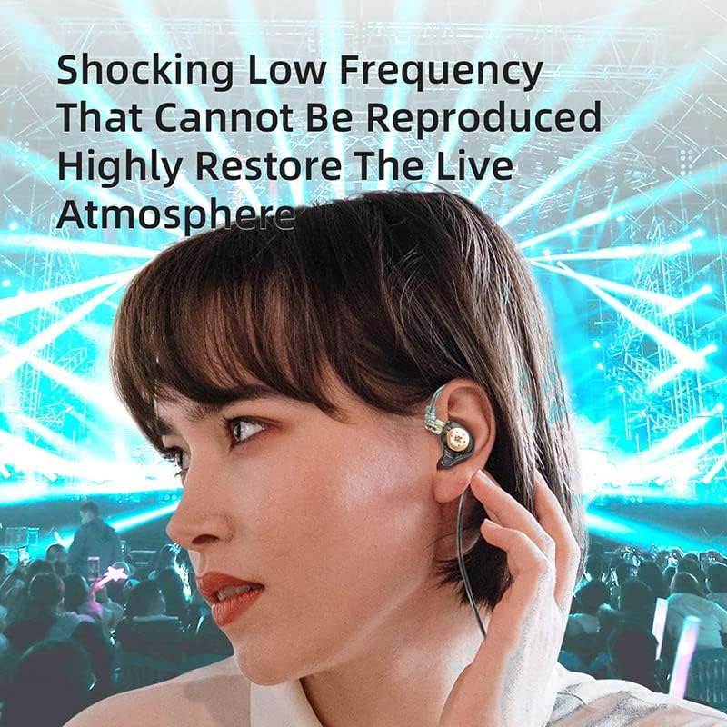 keephifi KZ EDX Pro In Ear Monitor Kopfhörer kabelgebunden KZ IEM Ohrhörer Dual DD HiFi Stereo Sound Bühne Ohrhörer Wired Gaming Earbuds für Musiker Sänger Audiophile (Weiß, Kein Mikro) Bild 6