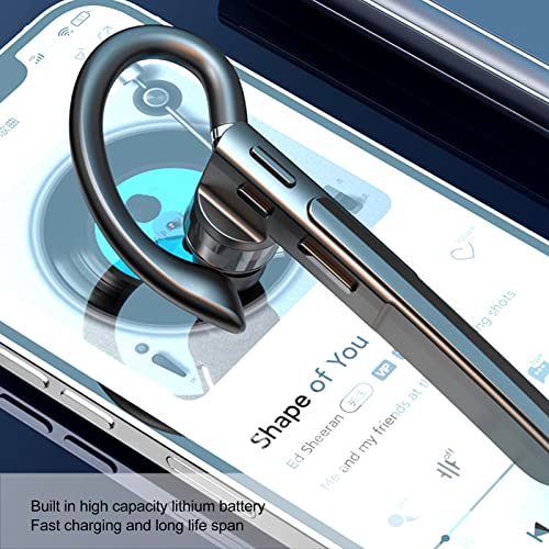 Headset, Freisprechfunktion, Einzelnes Ohr, Rauschunterdrückung, Digitalanzeige, IPX7, Wasserdicht, Sprachsteuerung, Drahtloser Ohrhörer für Autofahren, Geschäft, Büro Bild 4