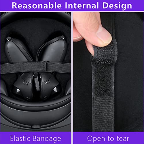 co2CREA Hart Reise Schutz Hülle Etui Tasche für Meta Quest Pro/Meta Quest 3 All-in-one VR Gaming Headset (Nur Hülle, VR-Headset-Ausrüstung Nicht enthalten) Bild 4