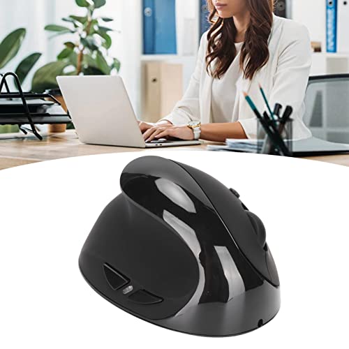 Linke Erweiterte Vertikale Ergonomische Maus, Reduziert Die Muskelbelastung, 2.4g Wireless Leises Klicken USB-mäuse Für Linkshänder Mit Wiederaufladbarem Für Linkshänder (Schwarz) Bild 3
