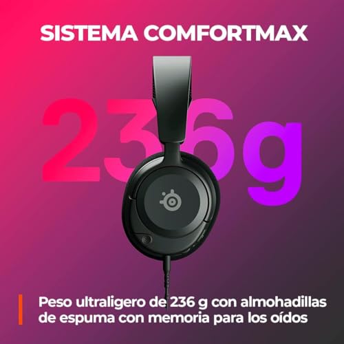 SteelSeries Arctis Nova 1 Multi-System-Gaming-Headset, HiFi-Treiber, räumliches Audio, Komfort-Design, langlebig, Ultraleicht, Mikrofon mit Geräuschunterdrückung, Schwarz (erneuert) Bild 4