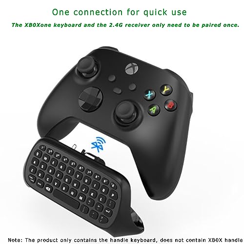 Controller Tastatur für Xbox Series X Series S One One S, Silikontasten, mit Headset und 3,5 MM Audiobuchse, Gaming Chatpad Tastatur mit 2,4 GHz USB Empfänger(Schwarz) Bild 3