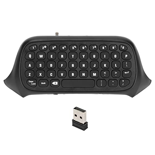 Controller Tastatur für Xbox Series X Series S One One S, Silikontasten, mit Headset und 3,5 MM Audiobuchse, Gaming Chatpad Tastatur mit 2,4 GHz USB Empfänger(Schwarz) Bild 5