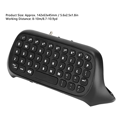 Controller Tastatur für Xbox Series X Series S One One S, Silikontasten, mit Headset und 3,5 MM Audiobuchse, Gaming Chatpad Tastatur mit 2,4 GHz USB Empfänger(Schwarz) Bild 6