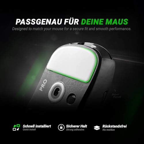 SensoryBoost DPS Glides (2er Set) kompatibel mit Logitech G PRO Wireless, G PRO 2 Lightspeed - Ultra Schnell, Abgerundet, Langlebig - PTFE - Ersatz-Mausfüße, Skates – Gaming Maus Upgrade Zubehör Bild 4