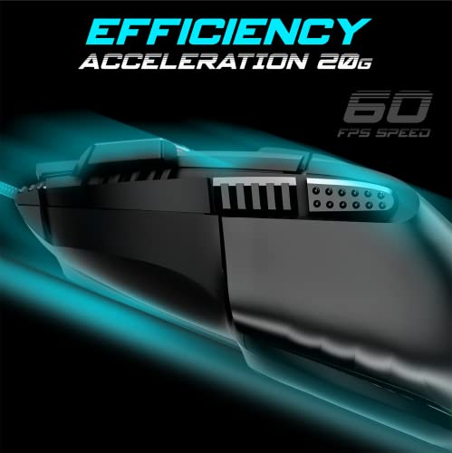 SPIRIT OF GAMER | Gaming Maus PC mit 12800 DPI | RGB Maus mit 8 Programmierbaren Tasten darunter 1 Rapid Fire | 13 Hintergrundbeleuchtungseffekte | Ergonomische Gaming Mouse mit Daumenauflage Bild 6