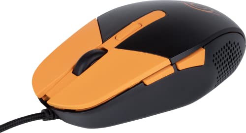 Konix Naruto Shippuden Gaming-Maus für PC - 3 DPI-Stufen - LED-Hintergrundbeleuchtung - 1,8 m Kabel - Konoha-Motiv - Schwarz und Orange Bild 3
