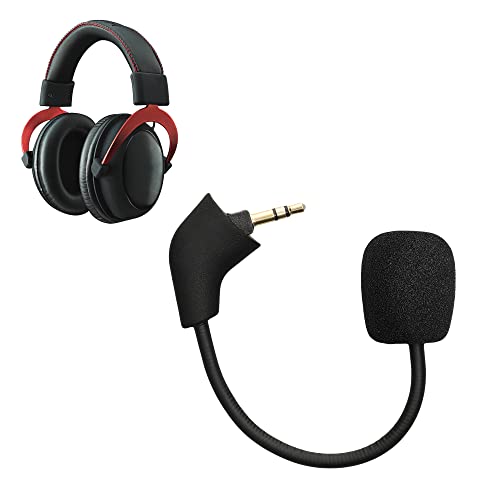 kwmobile Ersatz Kopfhörer Mikrofon kompatibel mit Kingston HyperX Cloud/Cloud X/CloudX Core Headset - Gaming Headphones Mikrofon mit 3,5 mm Klinkenstecker - Schwarz Bild 1