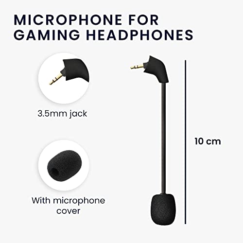 kwmobile Ersatz Kopfhörer Mikrofon kompatibel mit Kingston HyperX Cloud/Cloud X/CloudX Core Headset - Gaming Headphones Mikrofon mit 3,5 mm Klinkenstecker - Schwarz Bild 3