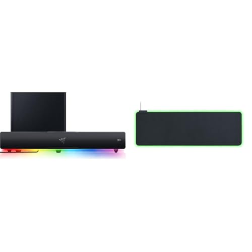 Razer Leviathan V2 - PC-Gaming-Soundbar Schwarz & Goliathus Extended Chroma - Extra große weiche XXL Gaming Maus-Matte mit RGB Beleuchtung Schwarz Bild 1