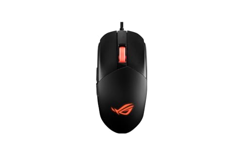 ASUS ROG Strix Impact III - Beidhändige Gaming-Maus, leicht, 12000 DPI, 5 programmierbare Tasten, austauschbare Schalter, Paracord-Kabel, Gaming-Maus für FPS, Schwarz Bild 2