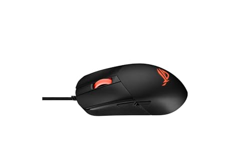 ASUS ROG Strix Impact III - Beidhändige Gaming-Maus, leicht, 12000 DPI, 5 programmierbare Tasten, austauschbare Schalter, Paracord-Kabel, Gaming-Maus für FPS, Schwarz Bild 5