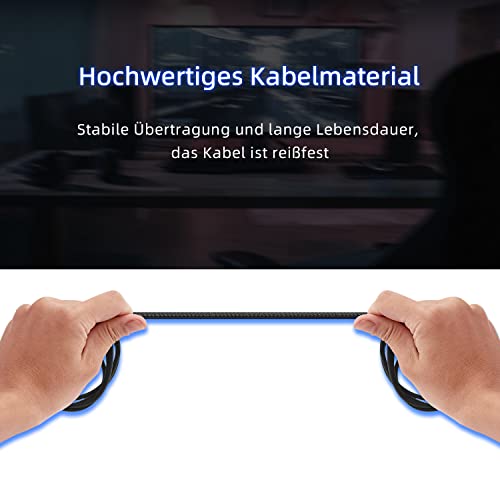 Mcbazel Logitech G633/G633s Headset Ersatz Micro-USB Audiokabel Micro-USB zu USB Ladekabel Unterstützung G533/G635/G933/G933S/G935 Gaming Headset/PS4 Controller, 2M Bild 5