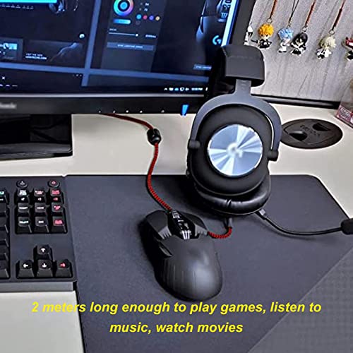 Gaming-Headset-Ersatzkabel mit Eingebautem Mikrofon und Lautstärkeregler für G433 G233 G Pro G Pro X, für Kingston Cloud Mix, Telefone, Tablets, PC Bild 3