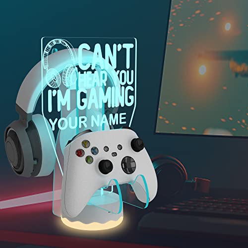Ammonite Personalisierter Kopfhörer-Controller-Ständer, beleuchtet, 16 Farben, 3D-LED-Leuchten, Headset, Gamepad-Halterung, Spiele-Controller-Aufhänger für alle universellen Gaming-PC-Zubehör Bild 1