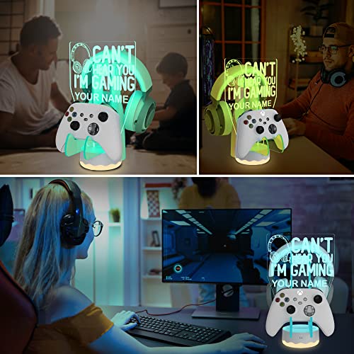 Ammonite Personalisierter Kopfhörer-Controller-Ständer, beleuchtet, 16 Farben, 3D-LED-Leuchten, Headset, Gamepad-Halterung, Spiele-Controller-Aufhänger für alle universellen Gaming-PC-Zubehör Bild 3