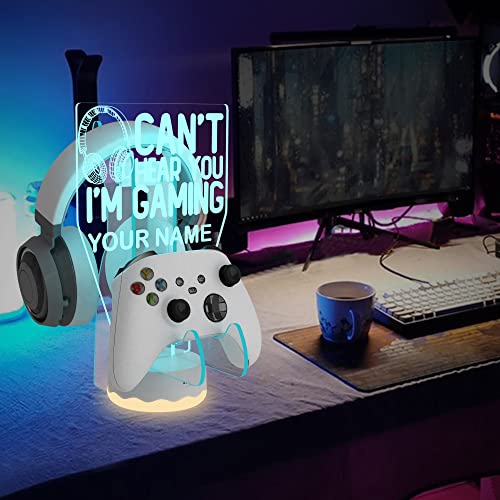 Ammonite Personalisierter Kopfhörer-Controller-Ständer, beleuchtet, 16 Farben, 3D-LED-Leuchten, Headset, Gamepad-Halterung, Spiele-Controller-Aufhänger für alle universellen Gaming-PC-Zubehör Bild 4