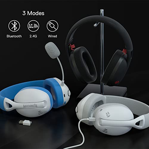 Redragon H848 BT Drahtloses BT-Gaming-Headset – Leichtgewichtig – 7.1 Surround Sound – 40 mm-Treiber – Abnehmbares Mikrofon – Multiplattformen für PC, PS5/4/3, Switch, Handy Bild 3