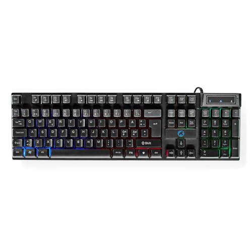 NEDIS Gaming Combo Kit - 5-in-1 - Tastatur, Headset, Maus und Mauspad - Schwarz - QWERTY - ND-Layout Bild 5