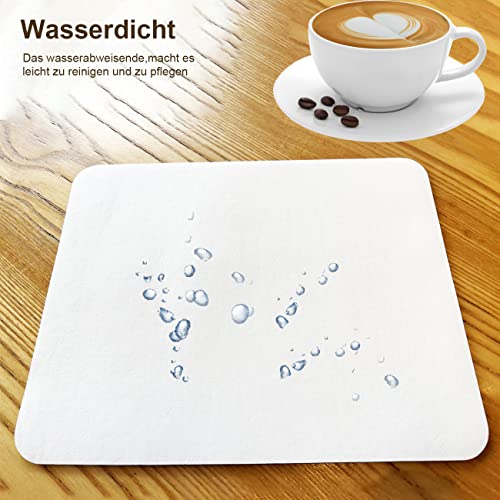 Weißes Leder-Mauspad mit wasserfesten Eigenschaften, Litchi-Texturoberfläche, Rutschfester Unterseite, weicher und bequemer Haptik, für Büro und Gaming,10 * 8 Zoll Bild 5