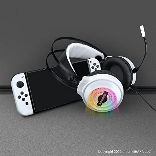 dreamGEAR GRX-550 für Nintendo Switch OLED: Hochleistungs-Mikrofon, RGB-Farbeffekt, 50-mm-Treiber, Switch Lite Bild 4