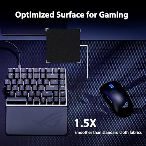 ASUS ROG Sheath II XXL Gaming-Mauspad (900 x 400 mm großes Mousepad, kühlendes Gewebe, optimierte Oberfläche für Esport und Gaming, ausfransungssichere, flach genähte Kanten, Schwarz) Bild 2