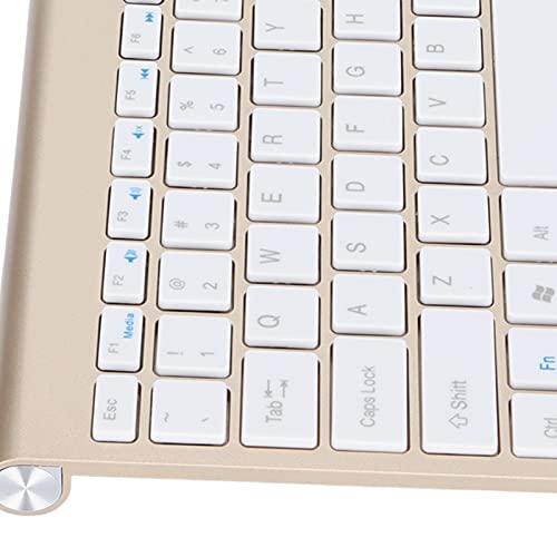 Gewicht Licht Tastatur Maus Combo, 78 Tasten Drahtlose Ergonomische Tastatur und Maus Set, Ultras LIM Wear Proof Tastatur für Notebook Computer (Gold) Bild 4