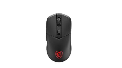 MSI Versa 300 Wireless Gaming-Maus – 8000 DPI optischer Sensor, 1000 Hz Polling-Rate, symmetrisch, 30M+ Klicks, 6 Tasten, 50-Stunden-Batterie, 1 ms Latenz, 60 g – Kabelgebunden/kabellos Bild 2