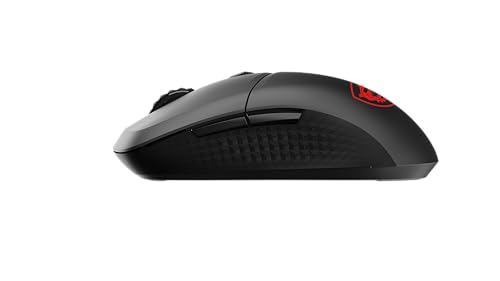 MSI Versa 300 Wireless Gaming-Maus – 8000 DPI optischer Sensor, 1000 Hz Polling-Rate, symmetrisch, 30M+ Klicks, 6 Tasten, 50-Stunden-Batterie, 1 ms Latenz, 60 g – Kabelgebunden/kabellos Bild 3