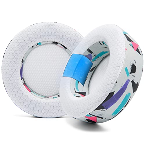 WC Freeze Virtuoso – Ersatz-Ohrpolster aus Hybridgewebe mit Kühlgel für das Corsair Virtuoso Gaming-Headset, hergestellt von Wicked Cushions, verbesserte Dicke und Schallisolierung | 90's White Bild 1