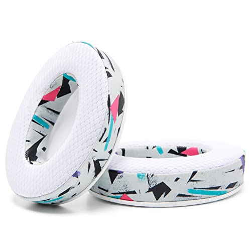 WC Freeze Hybrid Fabric Cooling Gel Ersatz-Ohrpolster – kompatibel mit HyperX Cloud, Steelseries Arctis, ATH M50X, Turtle Beach Stealth und mehr – bequem und länger kühl | 90s White Bild 5