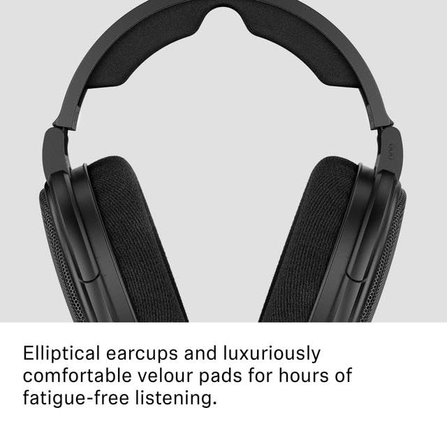Sennheiser HD 660S2 - Audiophile Open-Ear Over-Ear Kopfhörer mit Kabel, Tiefbass-Erweiterung & Verfeinerter Akustischer Performance, Headphones für PC, Musik, Gaming, Premium Schwarz Bild 6