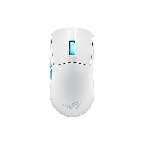 ASUS ROG Harpe Ace Aim Lab Edition White RGB Gaming Maus weiß (kabellos, 2,4 GHz RF, Bluetooth, USB, optischer ROG AimPoint-Sensor 36.000 DPI, ROG Micro Switches, fünf programmierbare Tasten) Bild 1