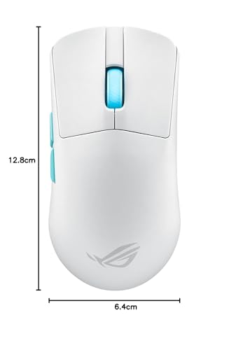 ASUS ROG Harpe Ace Aim Lab Edition White RGB Gaming Maus weiß (kabellos, 2,4 GHz RF, Bluetooth, USB, optischer ROG AimPoint-Sensor 36.000 DPI, ROG Micro Switches, fünf programmierbare Tasten) Bild 6
