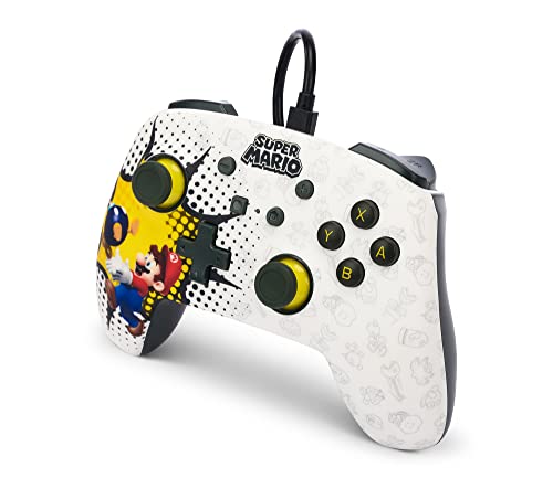 Verbesserter Kabelgebundener PowerA Controller für Nintendo Switch – Bob-omb Blast, Gamepad, Game-Controller, Kabelgebundener Controller, Offiziell Lizenziert Bild 4