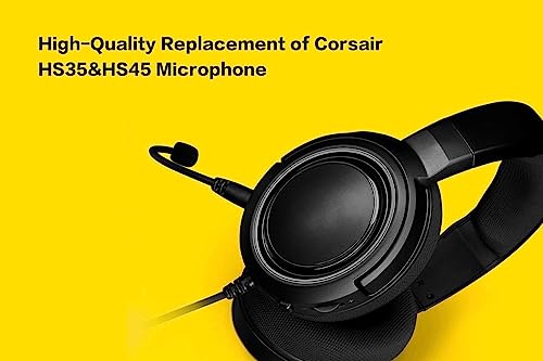 Alphatec Ersatz-Spielmikrofon für Corsair HS35 & HS45 Stereo-Gaming-Headset der Serie auf PS4 PS5 Xbox One PC, abnehmbares 3,5-mm-Boom-Mikrofon mit Geräuschunterdrückung Bild 3