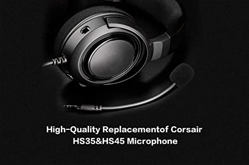 Alphatec Ersatz-Spielmikrofon für Corsair HS35 & HS45 Stereo-Gaming-Headset der Serie auf PS4 PS5 Xbox One PC, abnehmbares 3,5-mm-Boom-Mikrofon mit Geräuschunterdrückung Bild 4