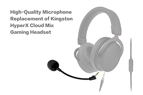 Ersatz-Spielmikrofon für Kingston HyperX Cloud Mix Gaming Headset auf PS4 PS5 Xbox One PC, abnehmbares 3,5-mm-Boom-Mikrofon Bild 3