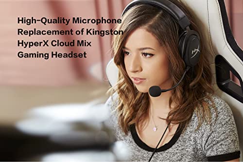 Ersatz-Spielmikrofon für Kingston HyperX Cloud Mix Gaming Headset auf PS4 PS5 Xbox One PC, abnehmbares 3,5-mm-Boom-Mikrofon Bild 5
