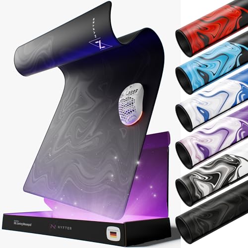 Nyfter - XXL Gaming Mauspad Liquid Design 900 x 500mm Premium Mousepad Size XXL vernähte Kanten langlebig mit high-end Glide und Anti-Rutsch Bild 1