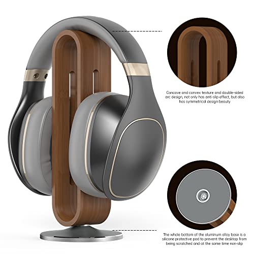 Kopfhörer Ständer Holz Schreibtisch - U-Form Headset Halterung - Aluminium Gaming Kopfhörer Aufbewahrung - Universal für Sennheiser Bose Sony Airpods Max - Tisch Organizer Accessoire Bild 6