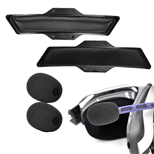 A50 Gen 3 Mod Kit - Ersatz Dickere Ohrpolster Stirnbänder & Schaumstoff für Astro Gaming A50 Wireless Headset Gen 3, Ohrpolster/Cups/Pads, Zubehör mit Magnetclips (Schwarz Proteinleder) Bild 3