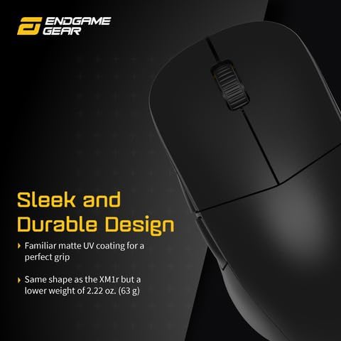 ENDGAME GEAR - XM2we Gaming Maus Kabellos - Wireless Gaming Maus für PC 2,4-GHz Band, 19.000 CPI - Schwarz Bild 3