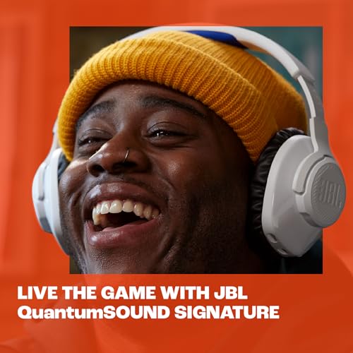 JBL Quantum 360P - Kabelloses Over-Ear-Konsolen-Gaming-Headset mit abnehmbarem Boom-Mikrofon, bis zu 22 Stunden Akkulaufzeit, Memory-Schaum-Komfort, kompatibel mit PlayStation 5 3D Audio (Weiß) Bild 5